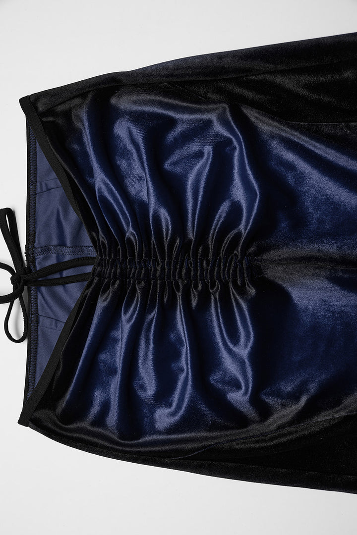 gothic blue whimsigoth velvet bell bottoms