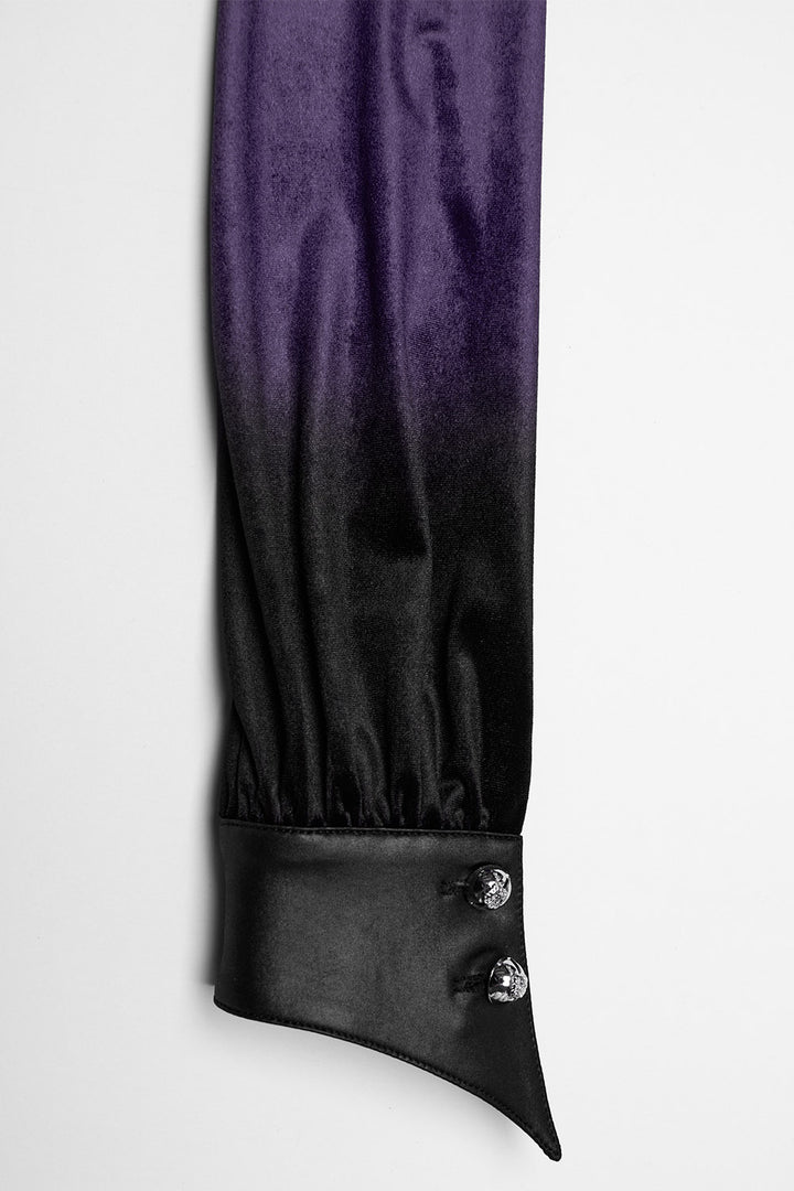 vampire pointed cuff long sleeve shirt