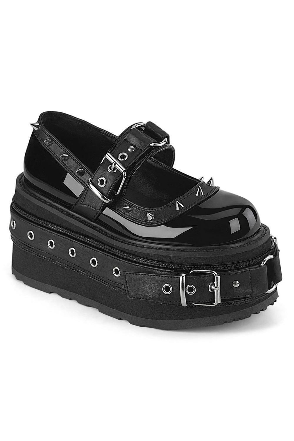 Womens Shoes Demonia Mary Jane Platforms Boneyard Platform Mary