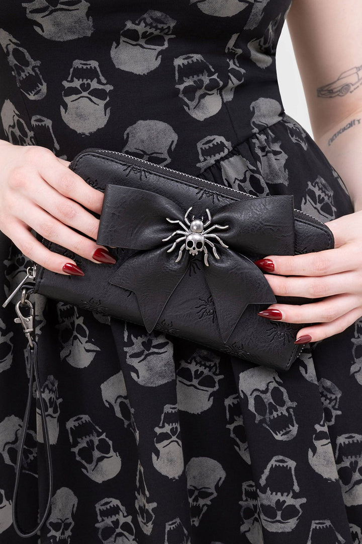 vintage goth inspired spider wallet