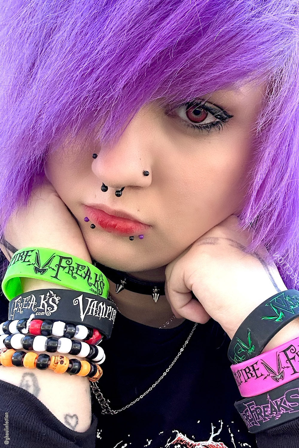 Pulseras de goma VampireFreaks (paquete de 4)