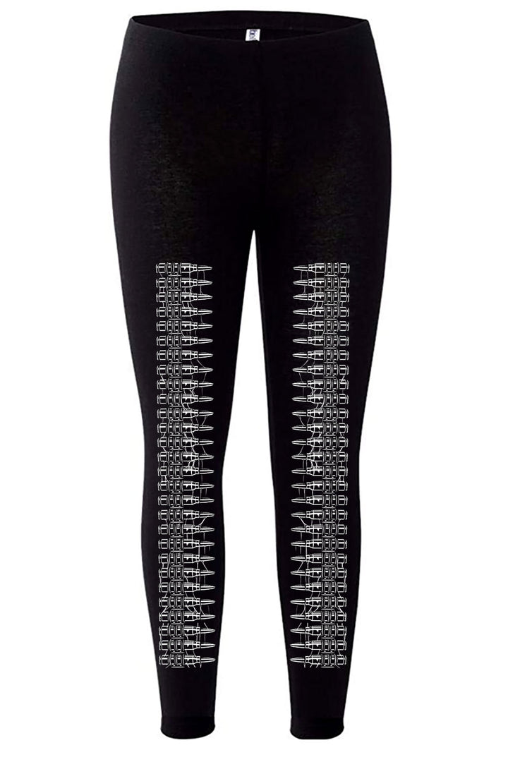 Leggings góticos occidentales con diseño de bala