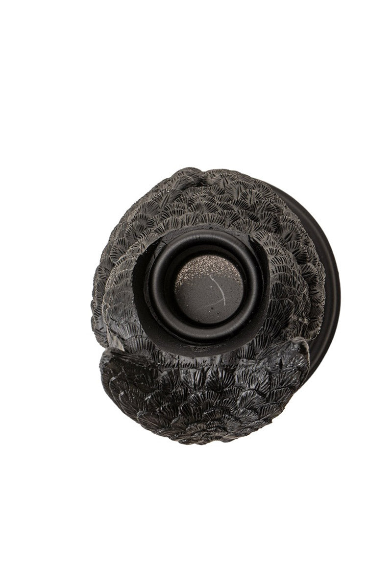 black gothic taper candle holder
