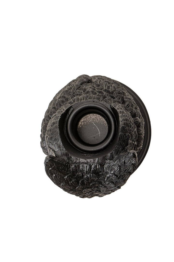black gothic taper candle holder