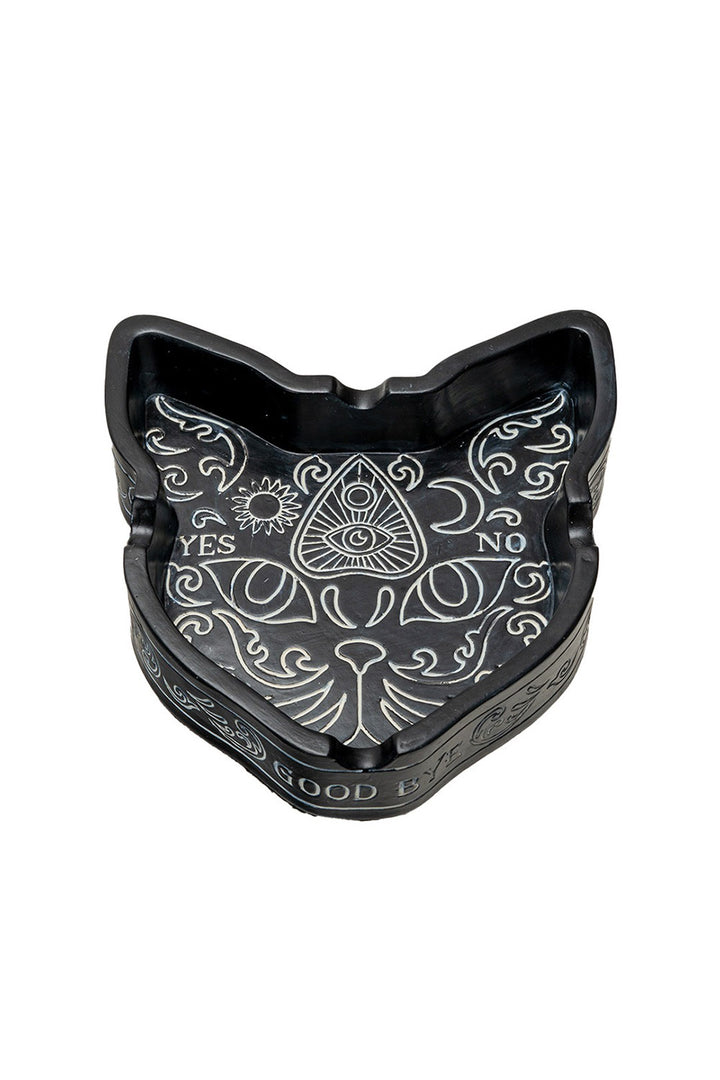 black cat ash tray