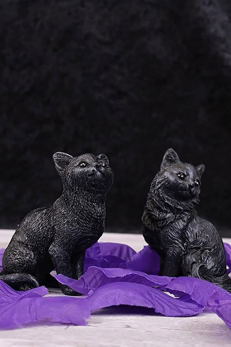 hand painted salem cat statue