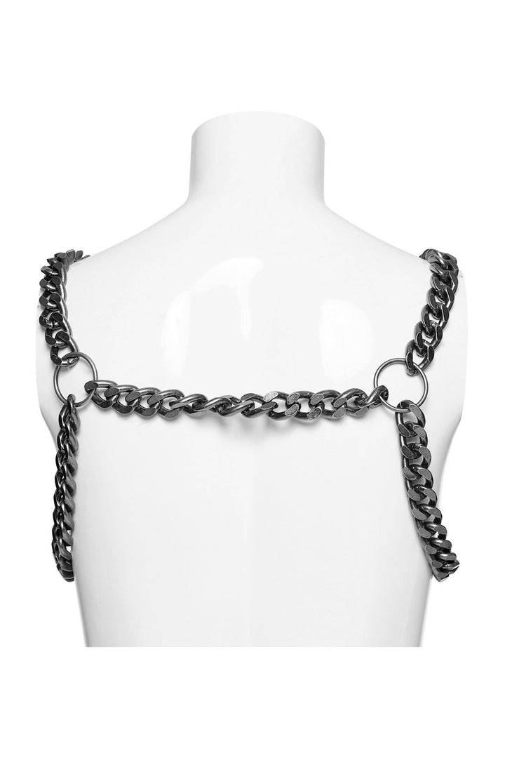 apocalyptic mens chain chest harness