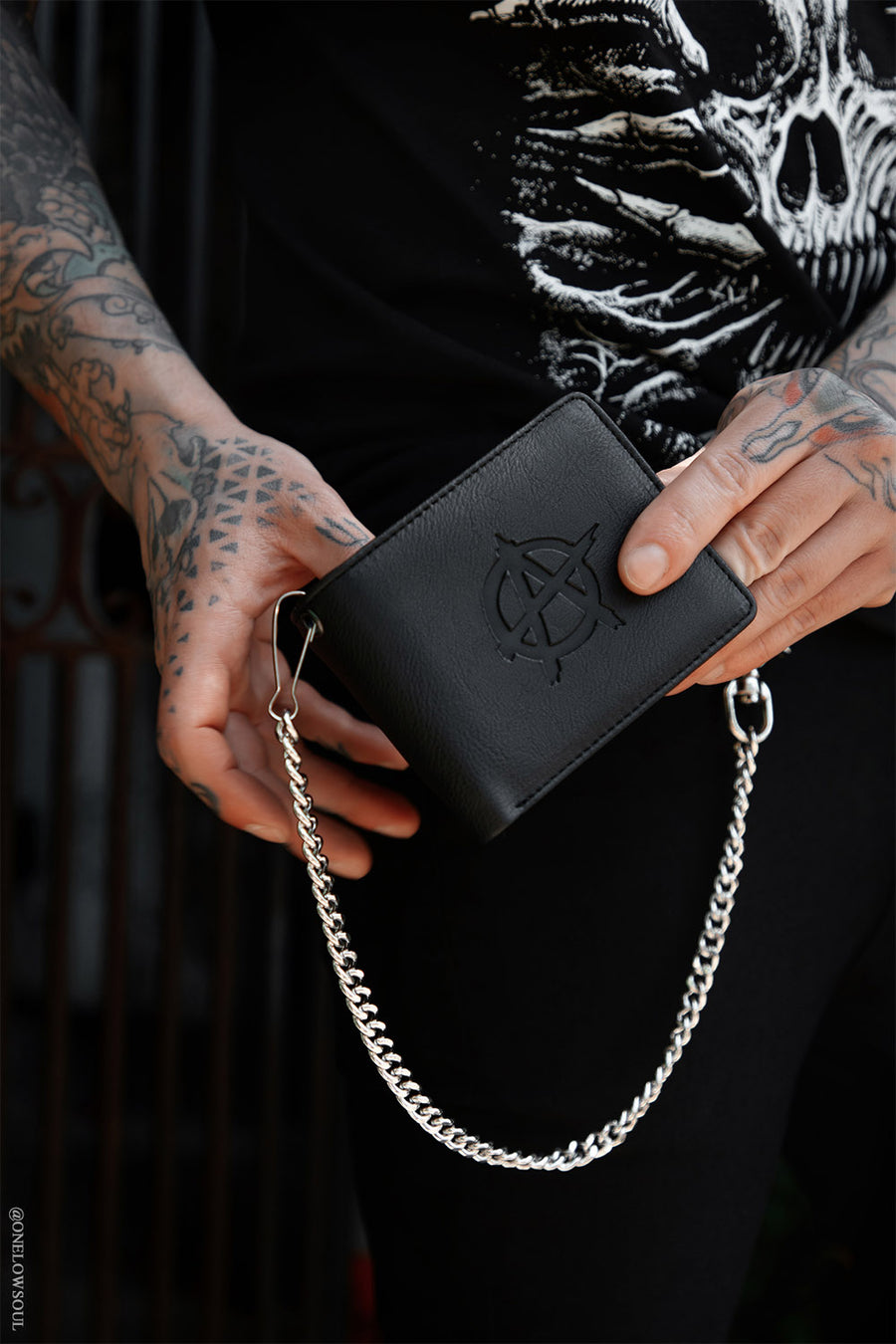 vegan leather punk wallet
