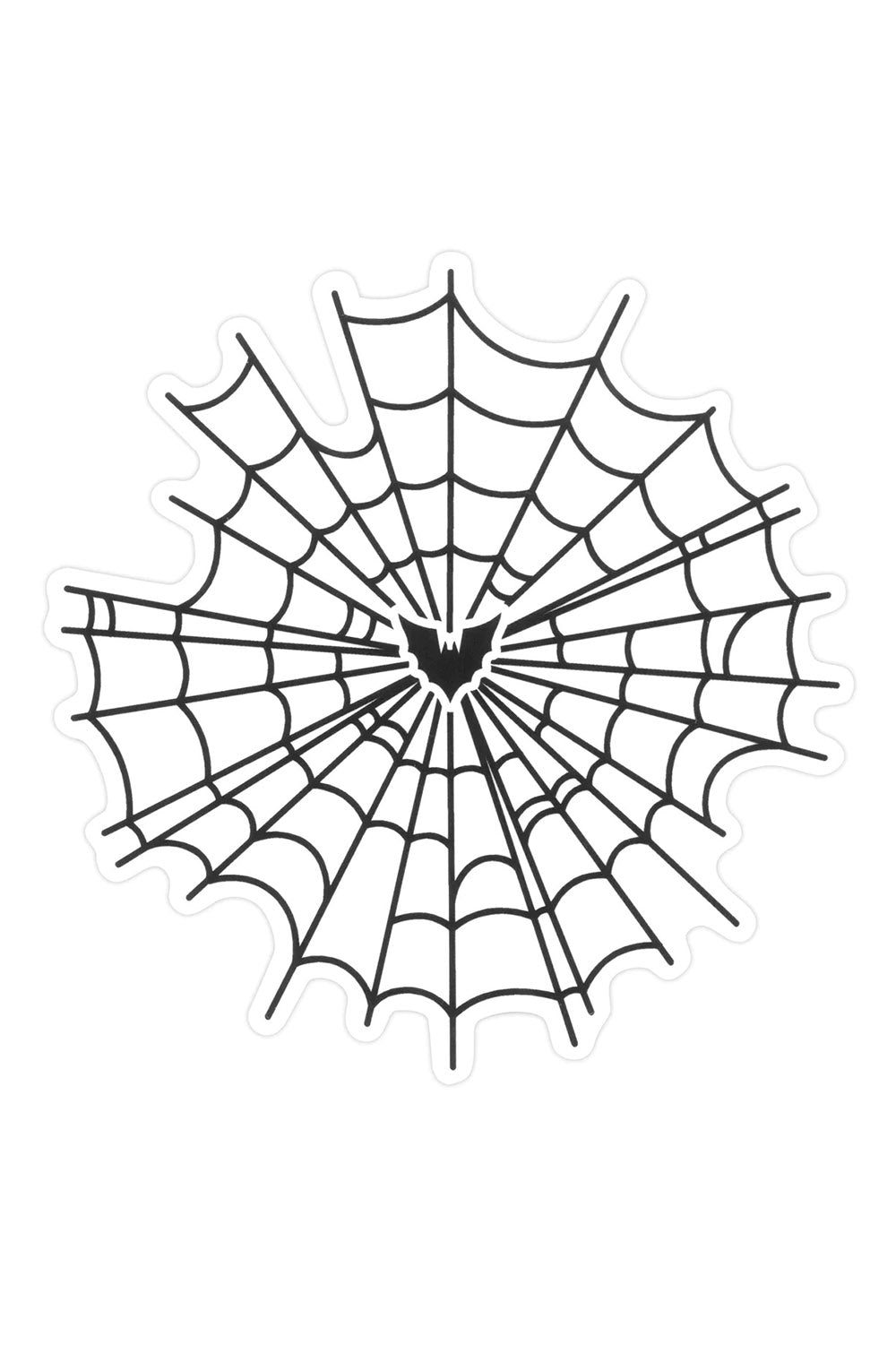 Batty Spiderweb Clear Sticker