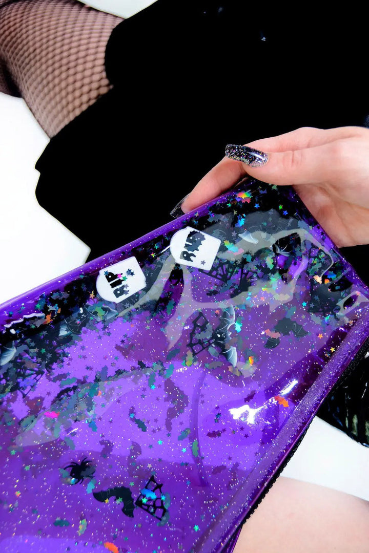 Bolso de mano con purpurina líquida Too Cute to Spook