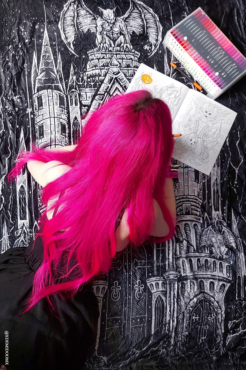 gothic halloween coloring book for adults