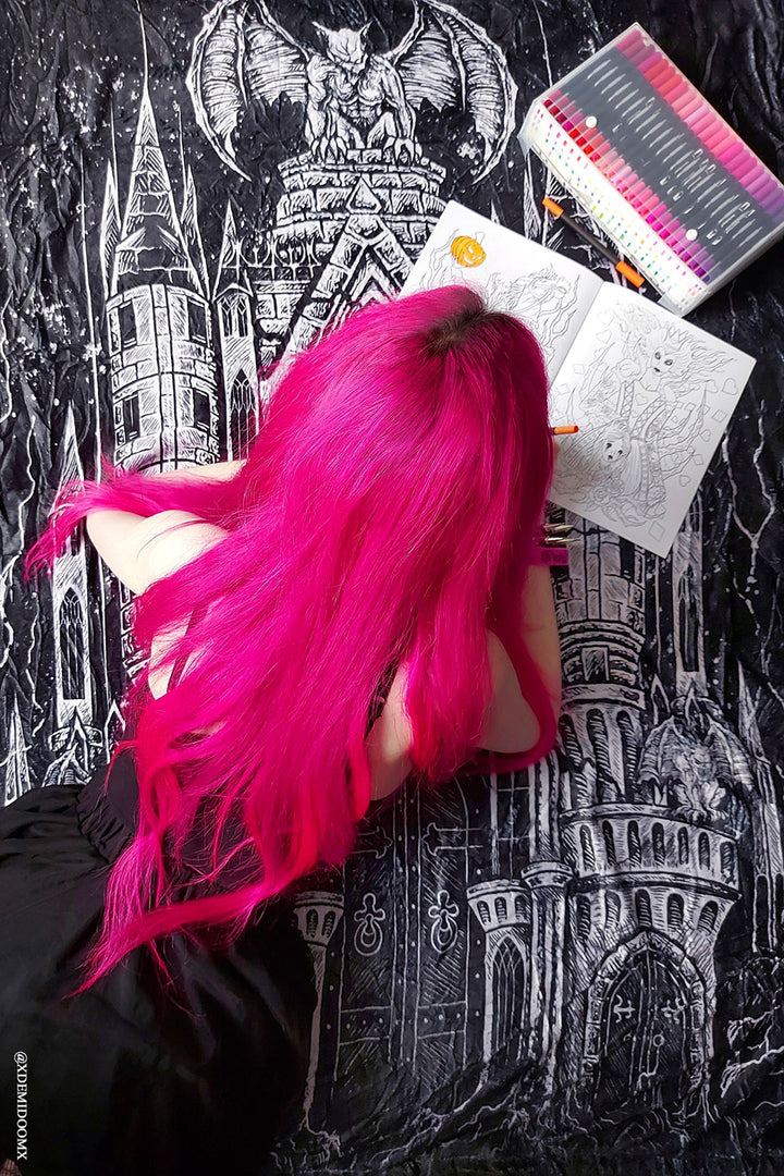 gothic halloween coloring book for adults