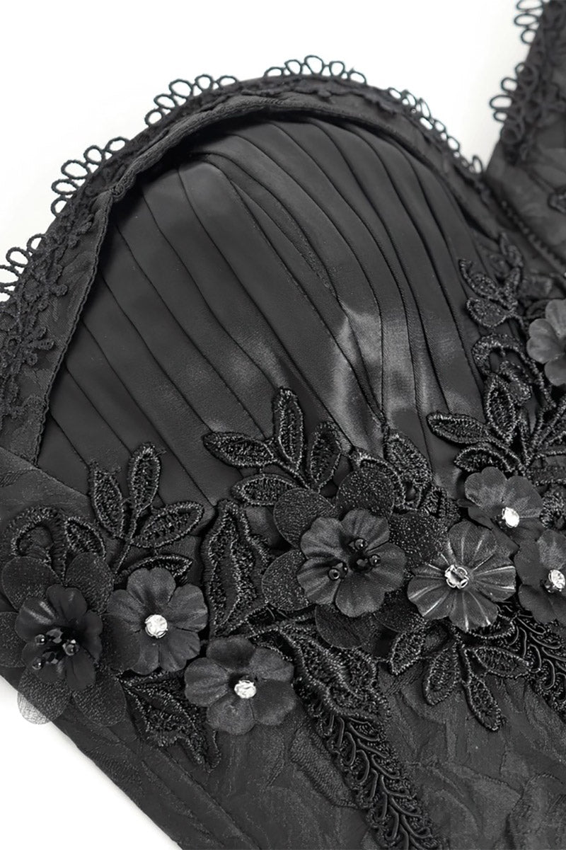 gothic floral lace top