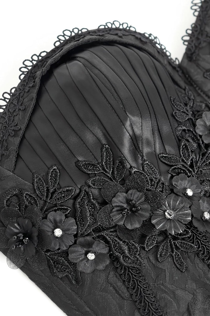 gothic floral lace top