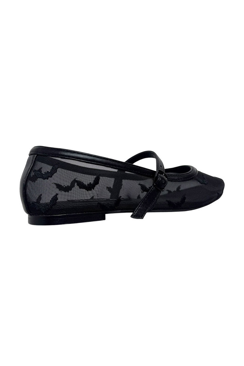 bat gothic flats ballet shoes
