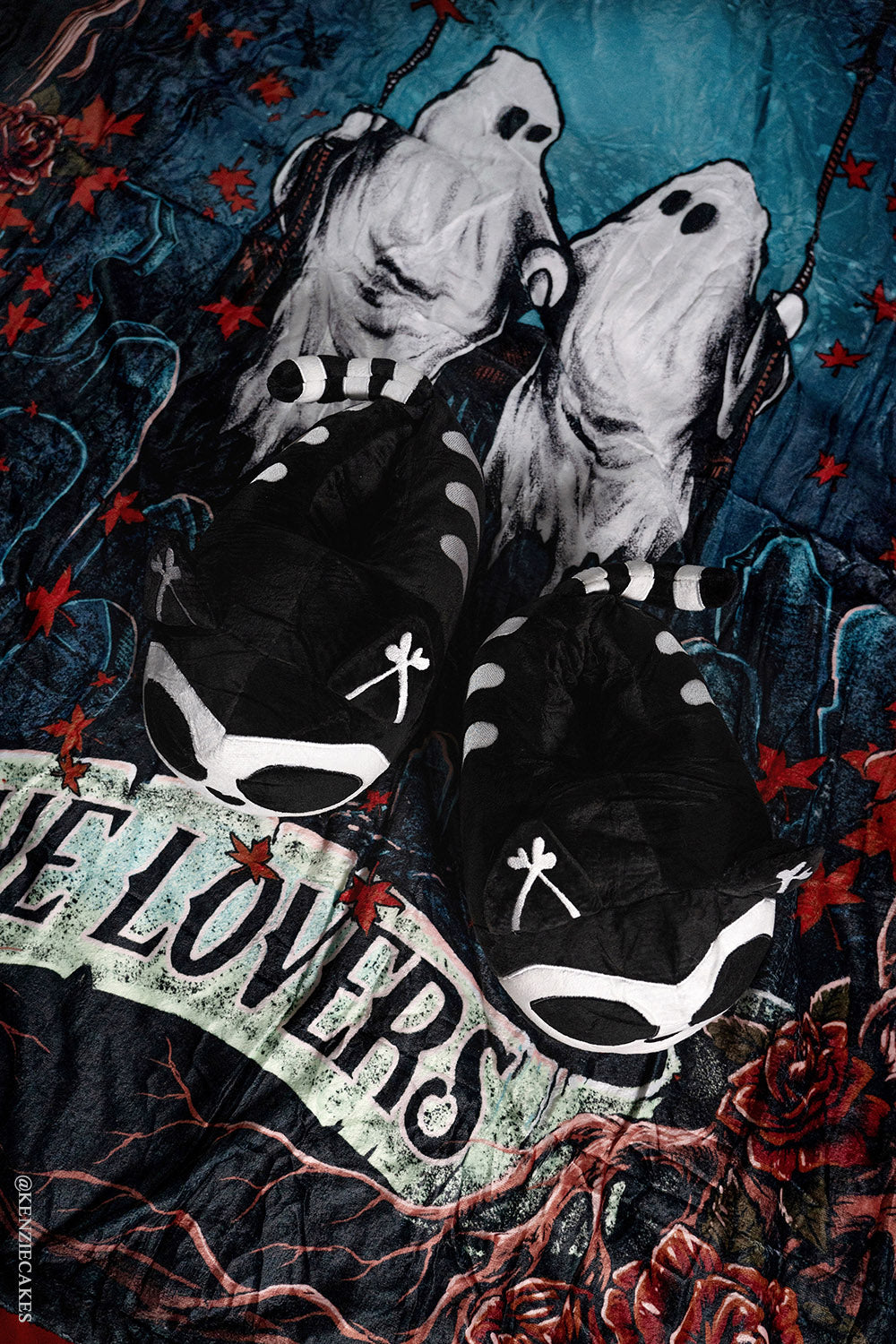 skelekitty plush slippers