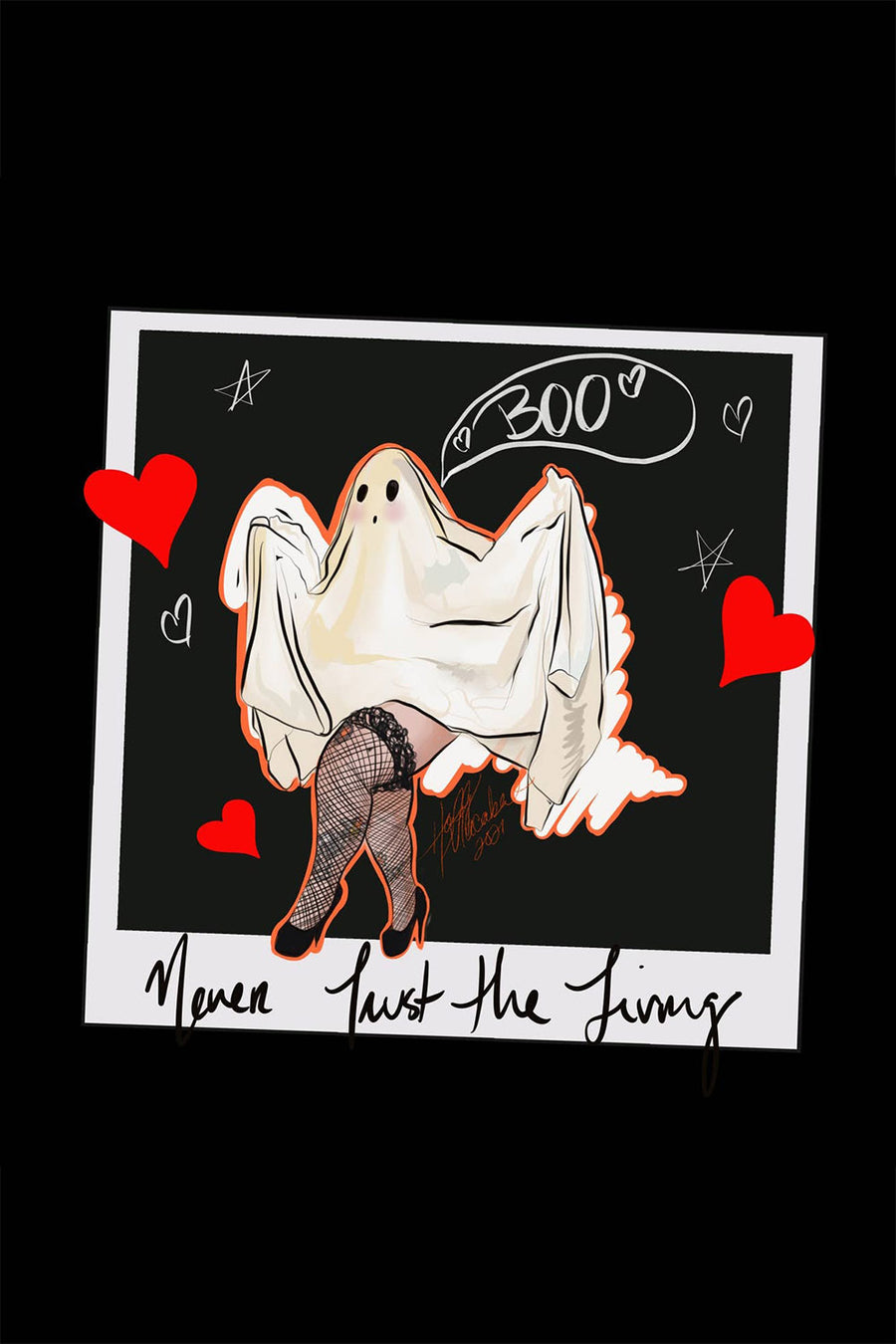 rockabilly ghost sticker