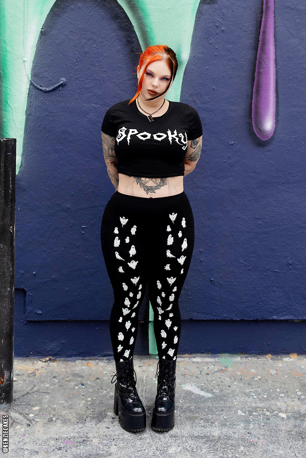 Ooky Spooky Ghost Leggings