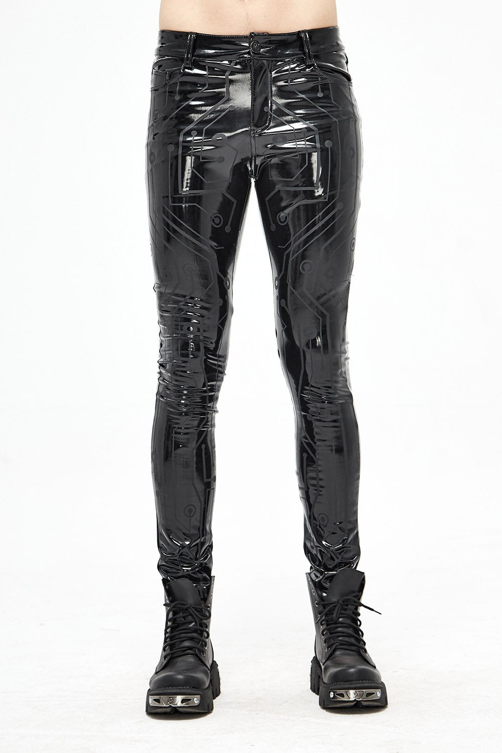 Clothing Mens Black Vinyl Pants Cyber Corpse Vinyl Pants