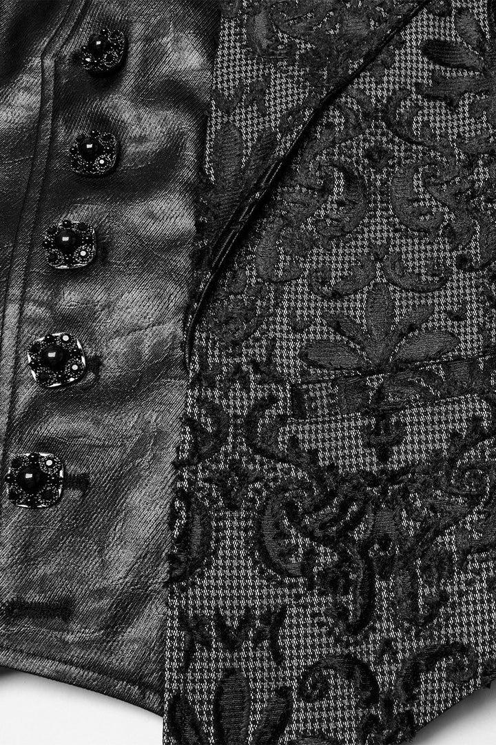 mens ornate button gothic vest by punk rave