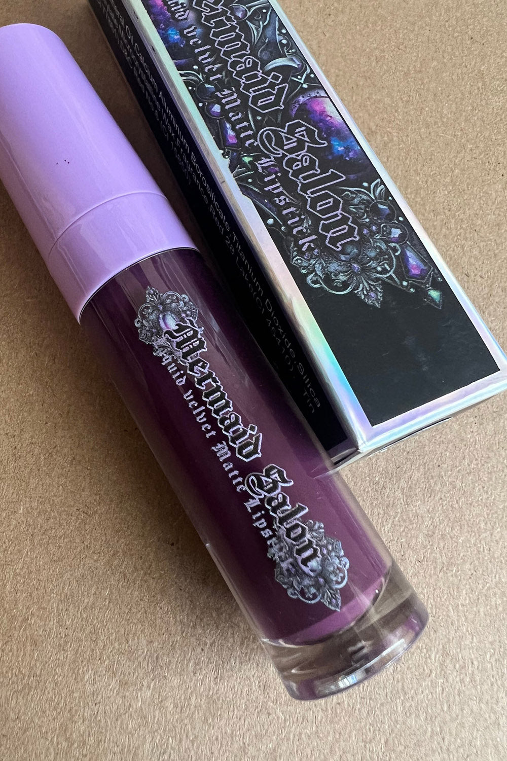 burgundy lipstick
