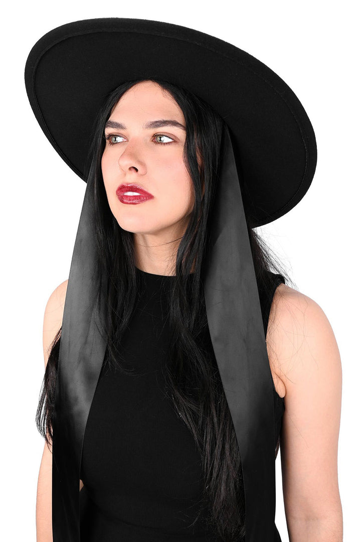 black witchy punk hat