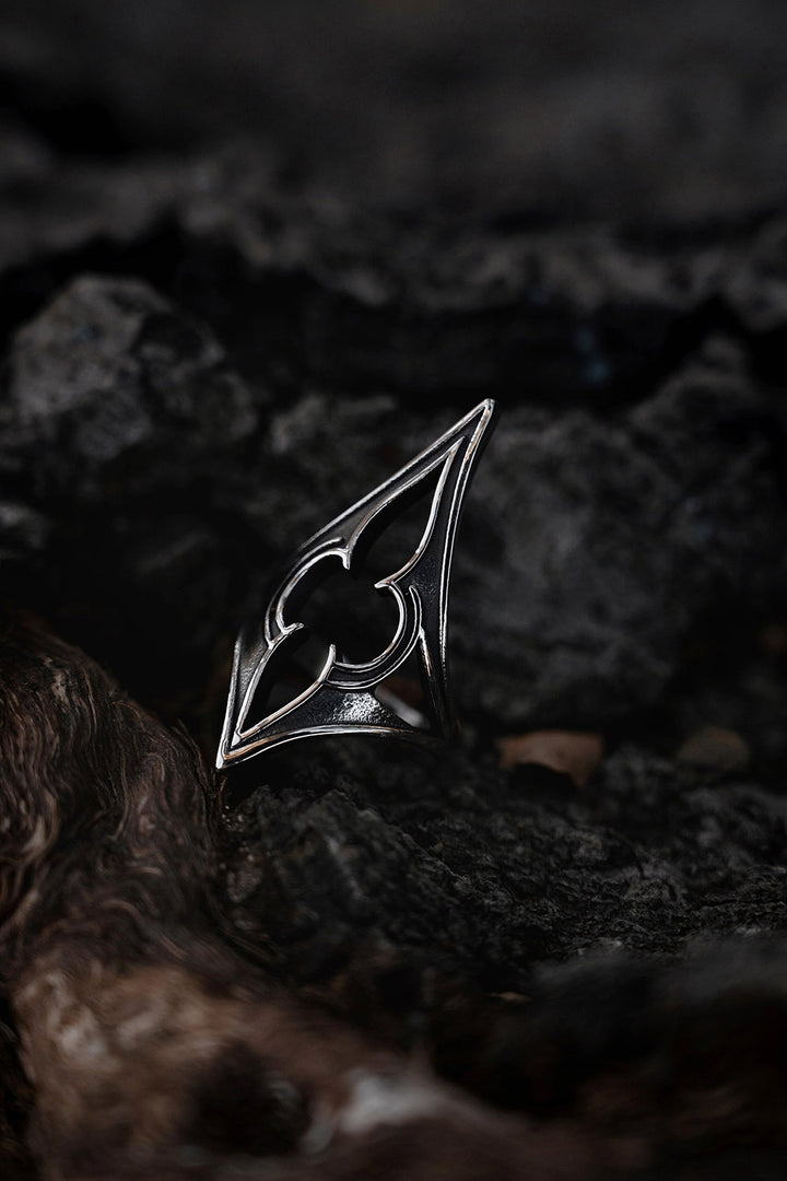 stainless steel goth ring by lively ghosts