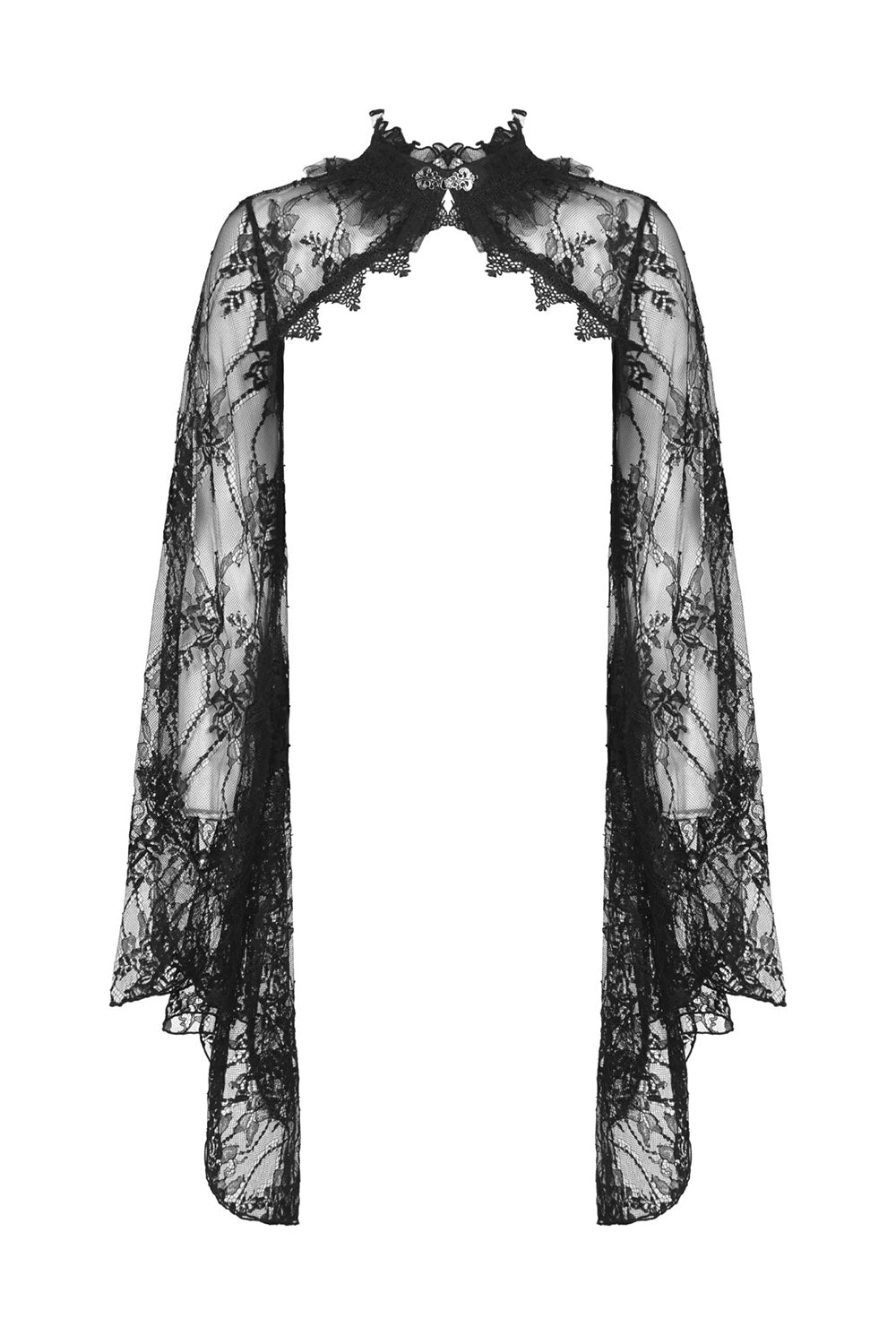 Dark Herbalist Floral Lace Shrug - womens outerwear - VampireFreaks - Dark In Love