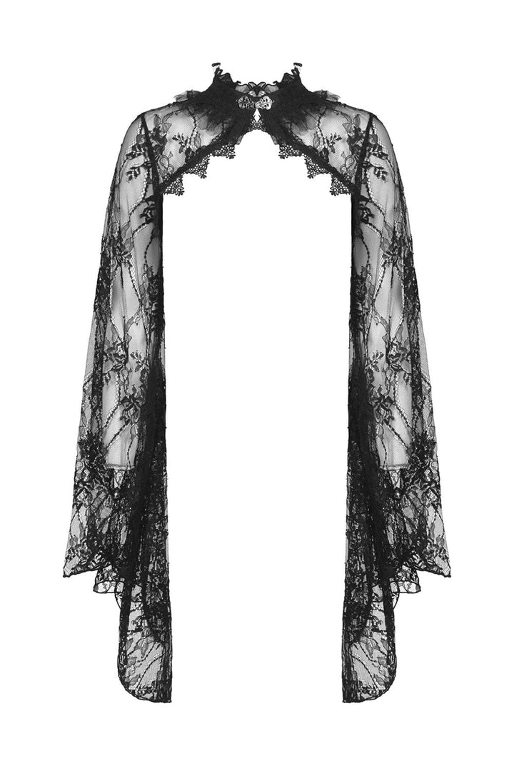 Dark Herbalist Floral Lace Shrug - womens outerwear - VampireFreaks - Dark In Love