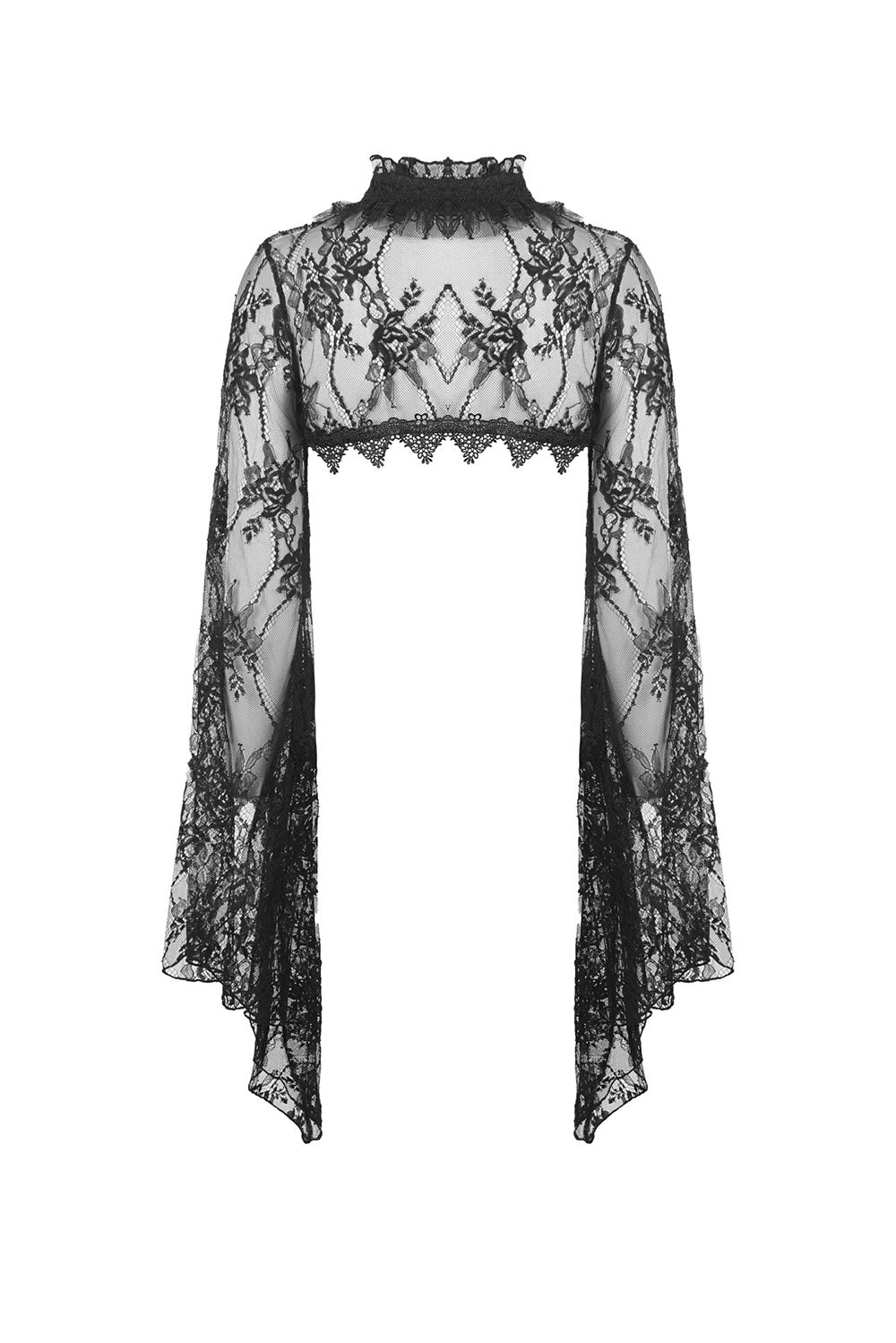 Dark Herbalist Floral Lace Shrug - womens outerwear - VampireFreaks - Dark In Love