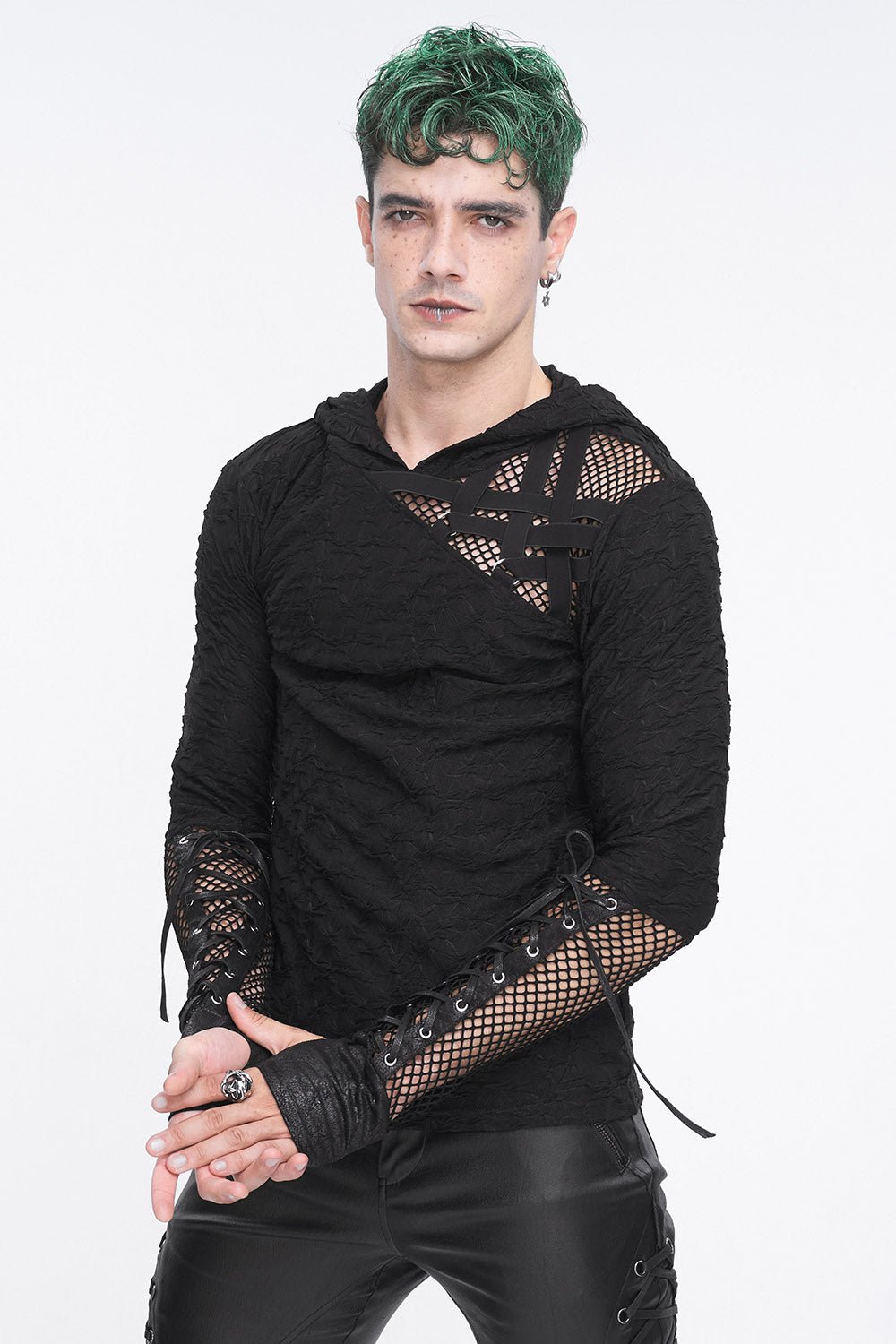 hooded mesh top
