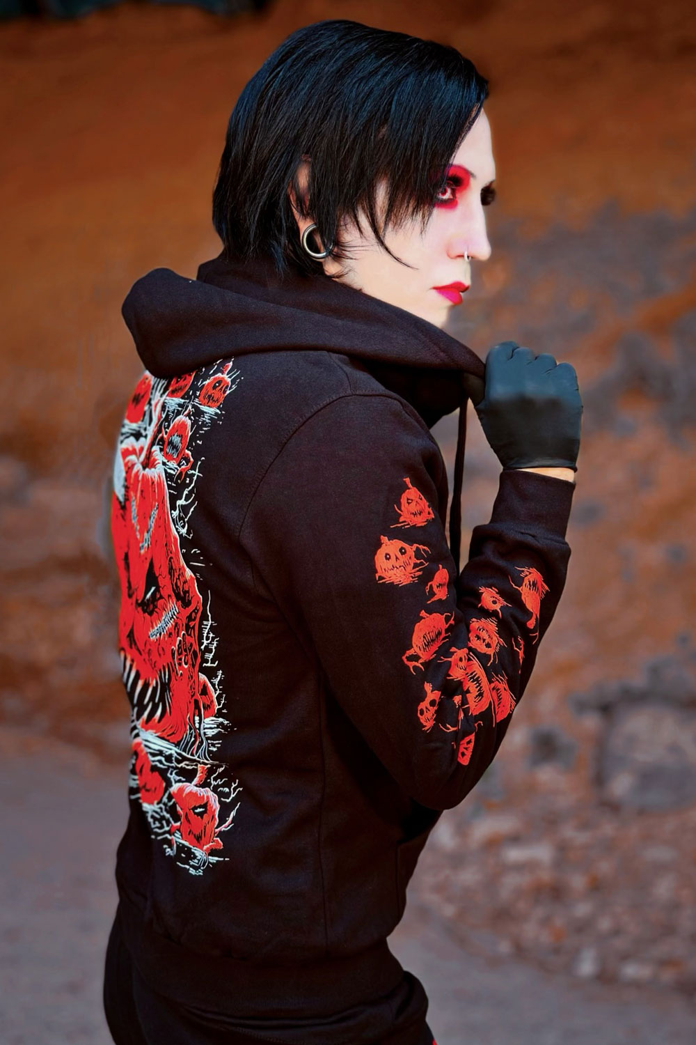 Possessed Pumpkin Patch Hoodie w/ Pumpkin Sleeves