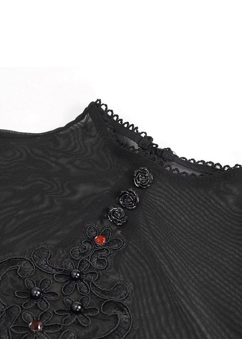 Dead Letters Peplum Top - womens tops - VampireFreaks - Devil Fashion