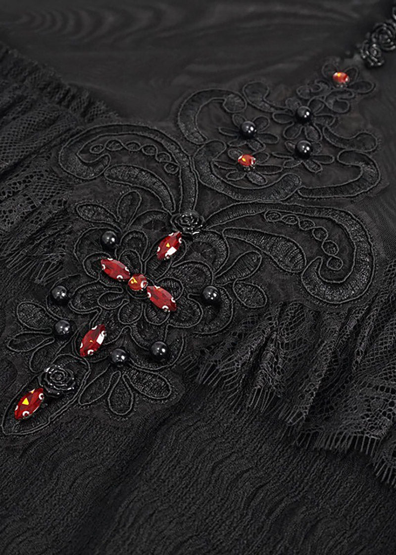 Dead Letters Peplum Top - womens tops - VampireFreaks - Devil Fashion