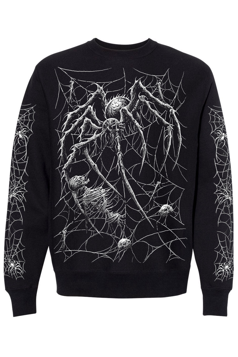 Death Spider Sweatshirt [Spiderweb Sleeves] – VampireFreaks