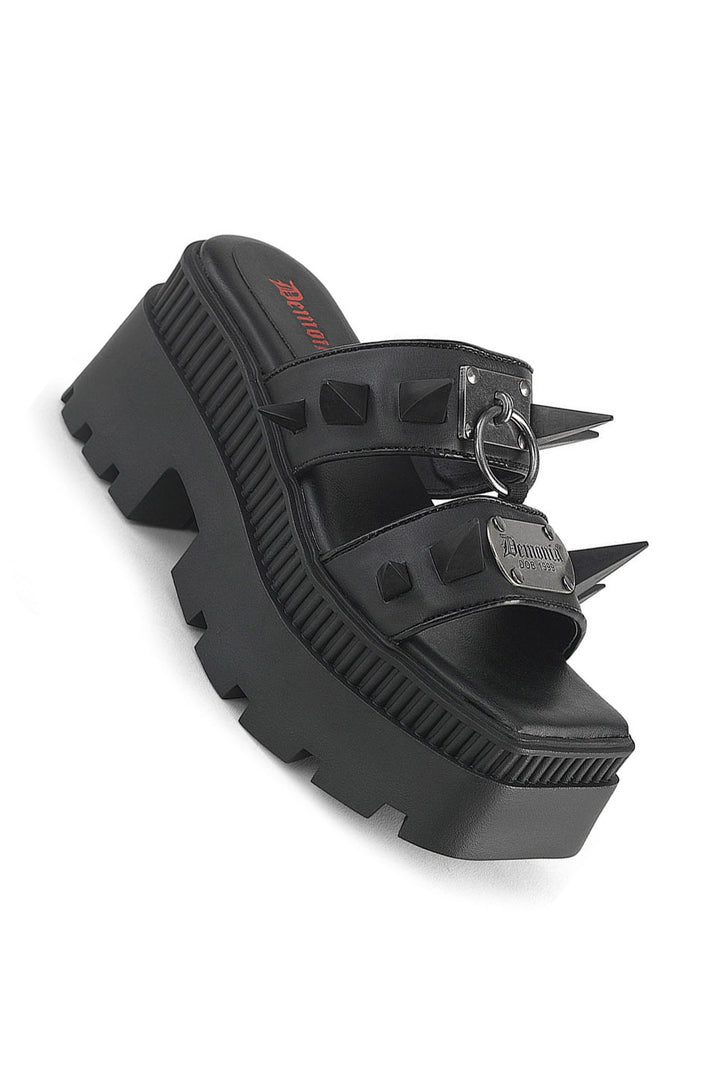 vegan leather claw spiked o ring demonia sandals for women