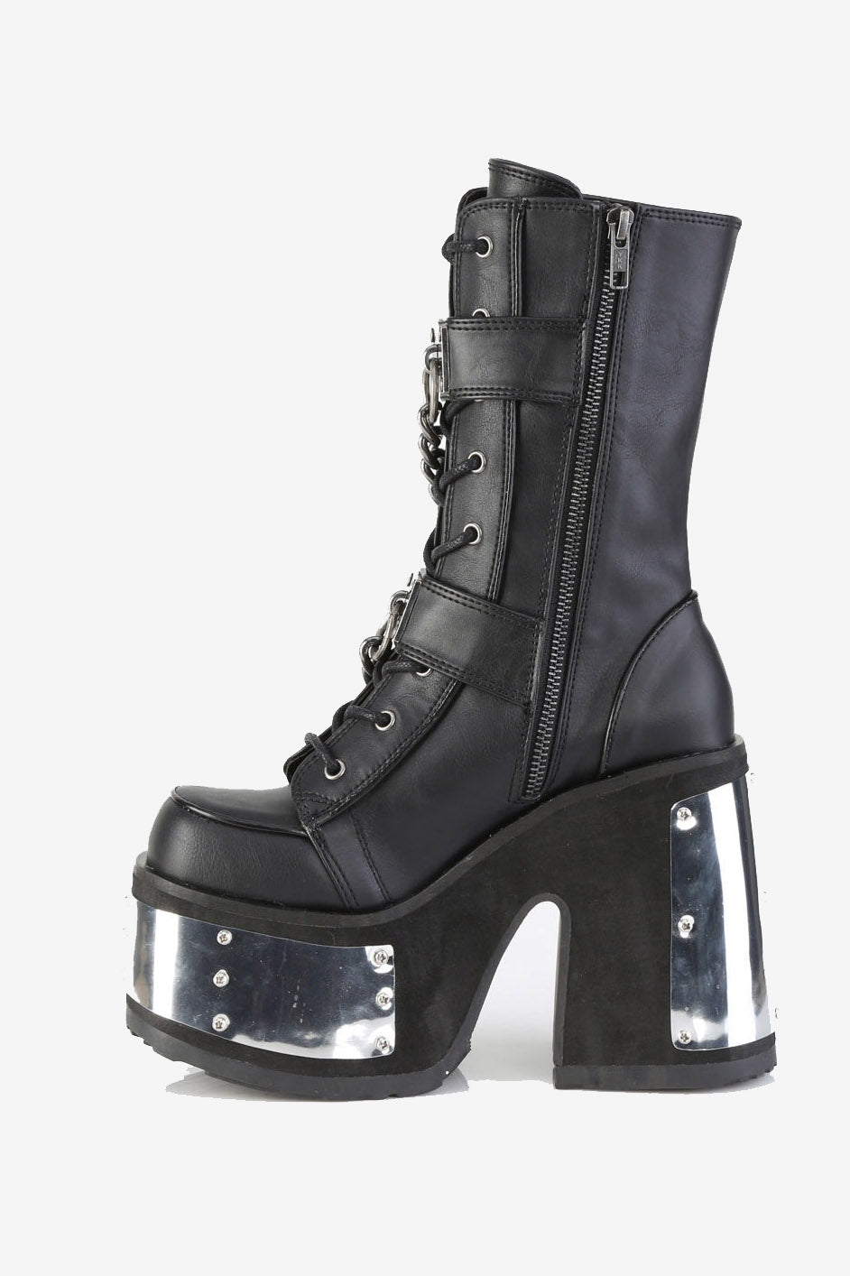 goth skeleton hand chain boots