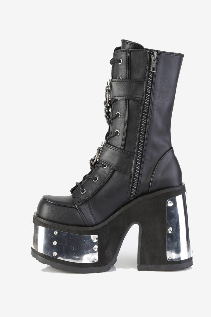 goth skeleton hand chain boots