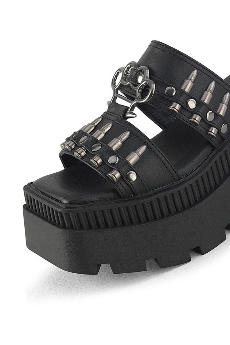 chunky heel platform sandals by demonia