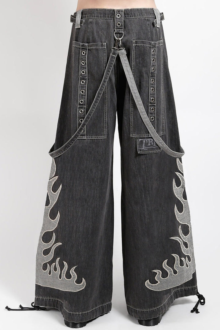 grey denim baggy pants