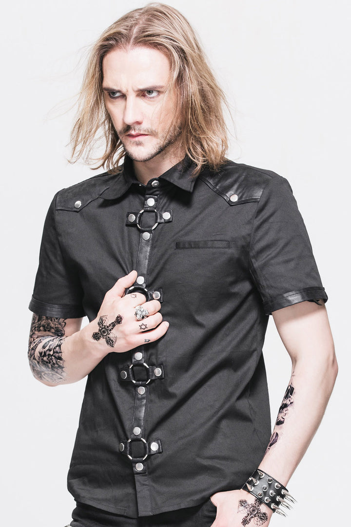 mens gothic button up shirt