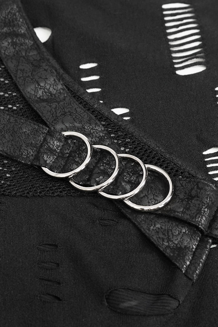 womens mesh cyber goth shirt