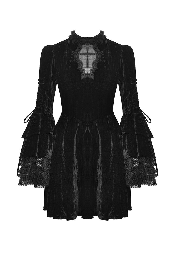Draculara Black Velvet Dress - dresses - VampireFreaks - Dark In Love