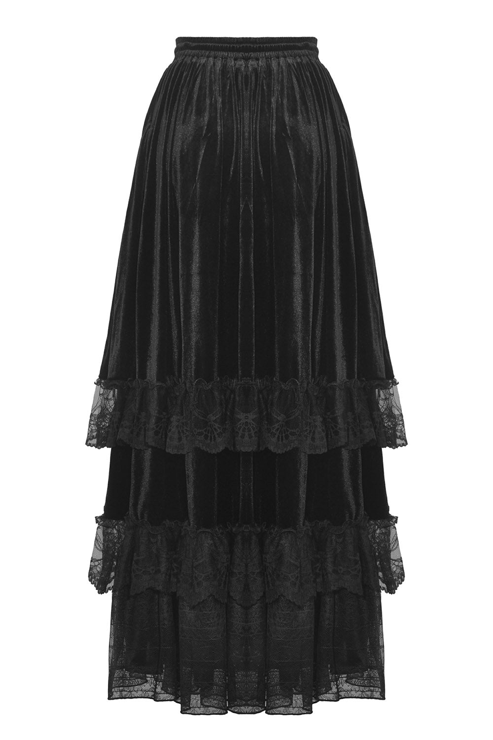 Draped Velvet Haute Goth Maxi Skirt - skirts - VampireFreaks - Dark In Love