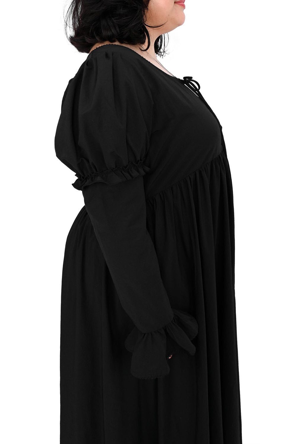 dark princess puffed sleeve cardigan