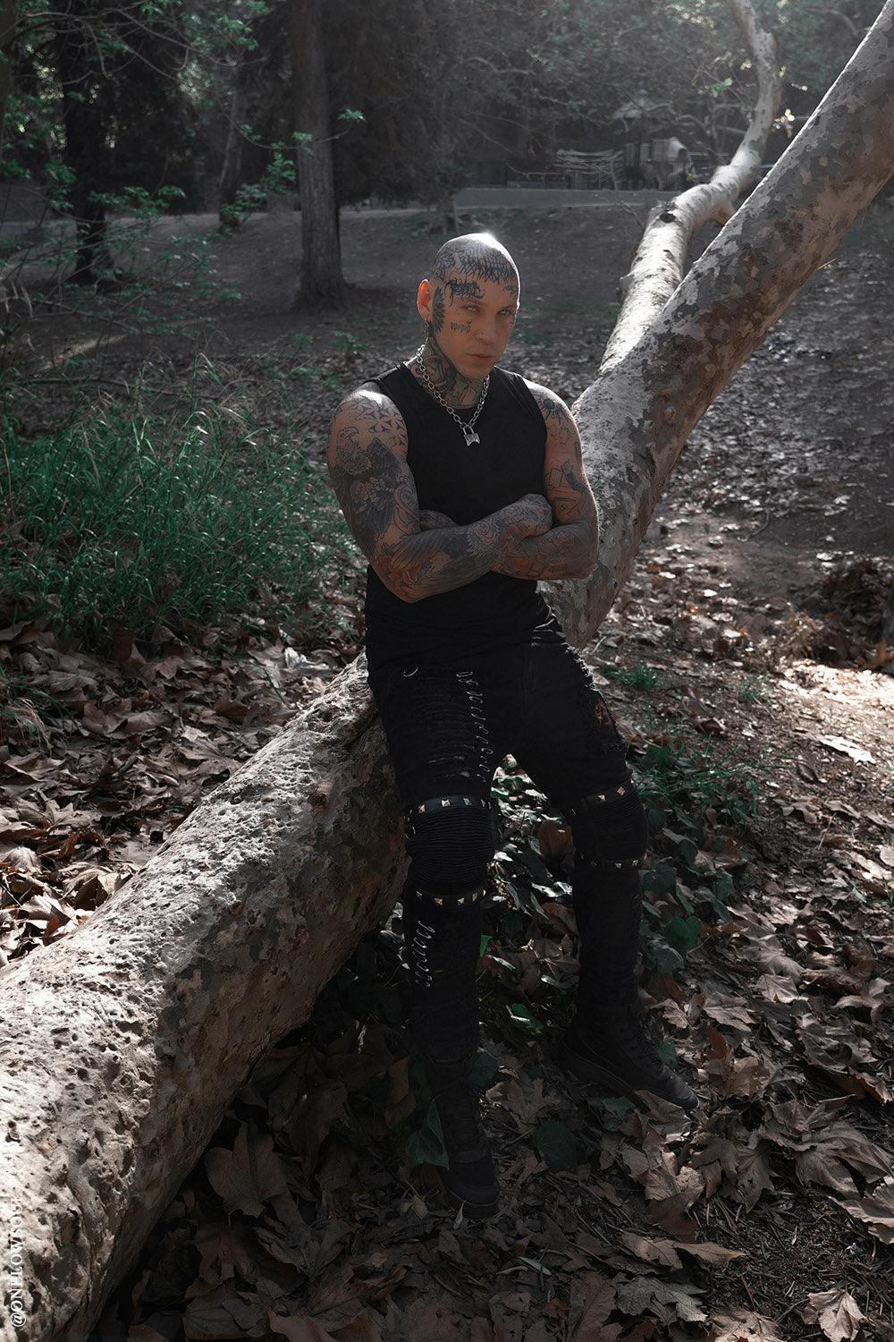mens black punk anarchy apocalyptic pants
