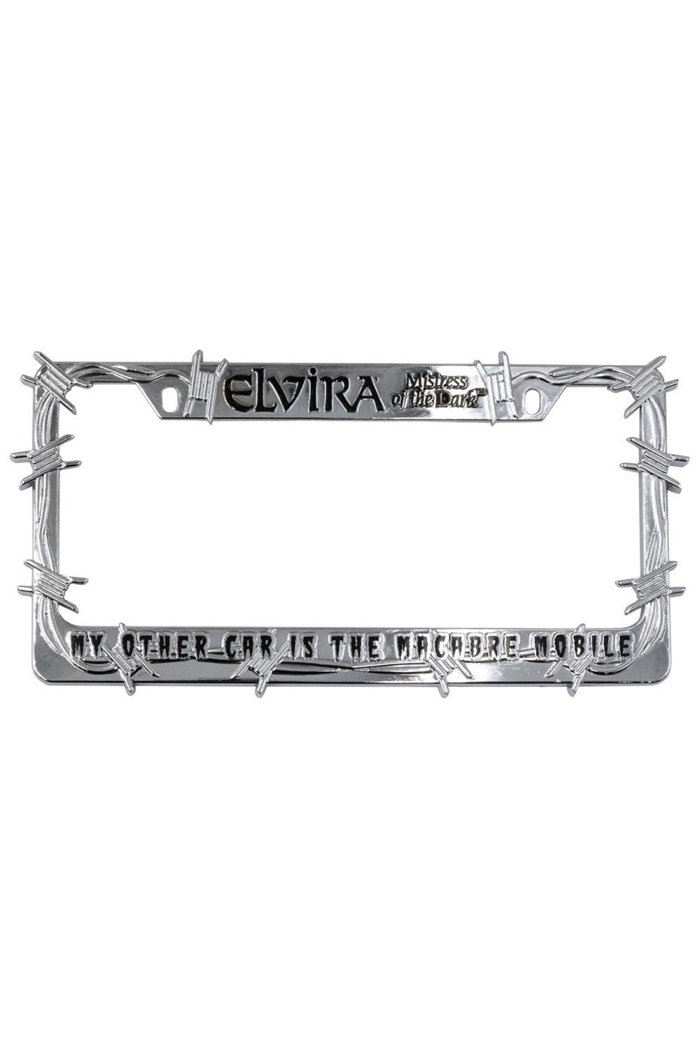 elvira car license plate border