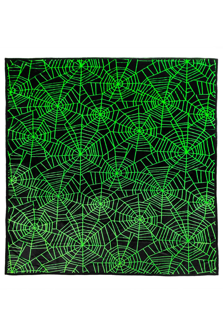 black and green goth blanket