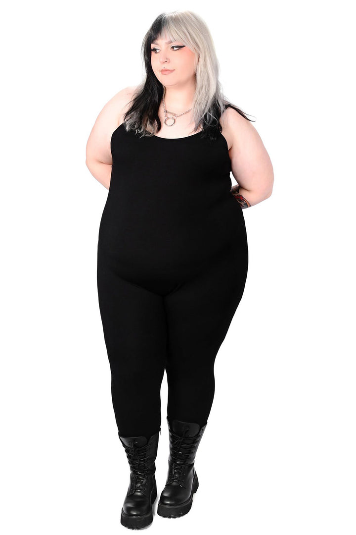 sleeveless goth jumpsuit by foxblood