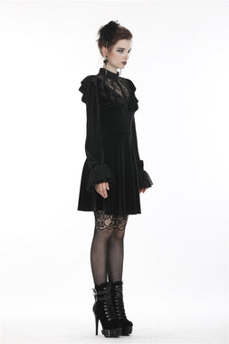 Gatsby Gothic Velvet Midi Dress